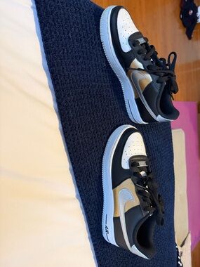 Black, White & Gold Air Force 1’s